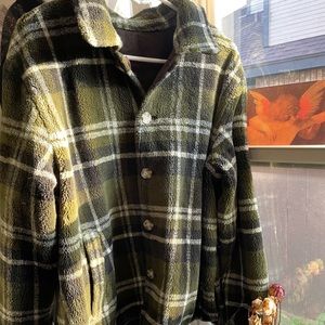 Vintage Express reversible plaid Fall jacket